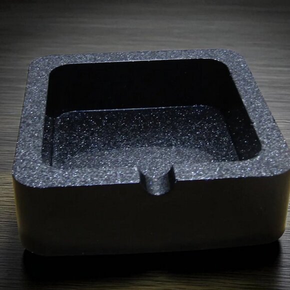 NEW Black & Silver Ashtray or Trinket Dish with sparkle-glitter finish. - Picture 3 of 7